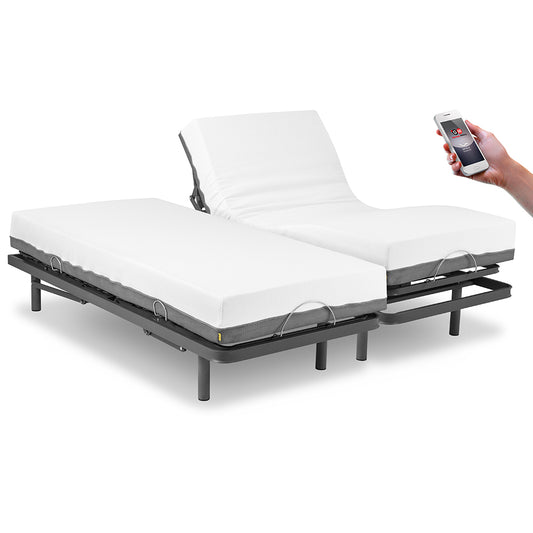 Letto matrimoniale articolato Erwin e materasso Elion